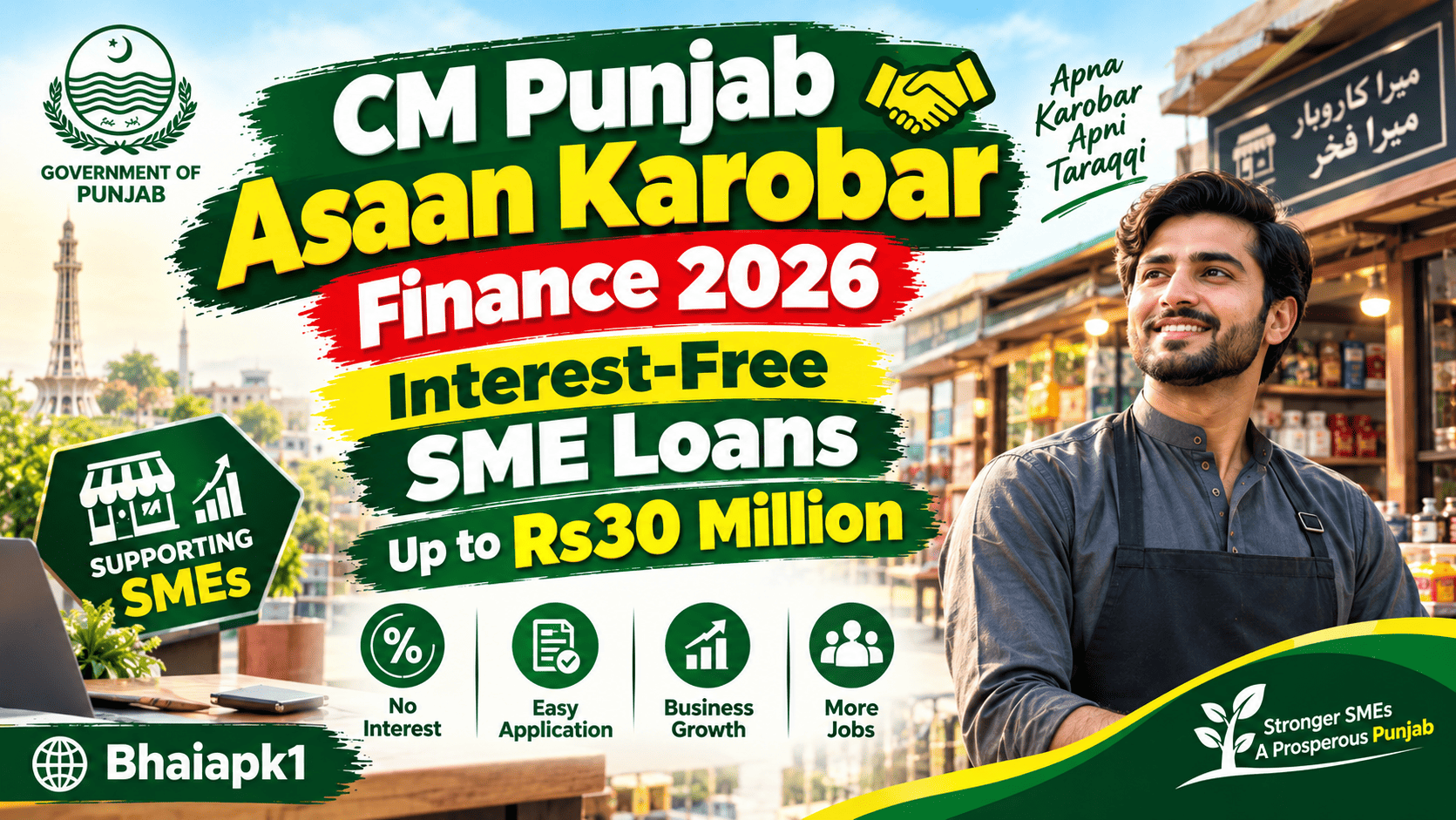 CM Punjab Asaan Karobar Finance 2026: Interest-Free SME Loans Up to Rs30 Million