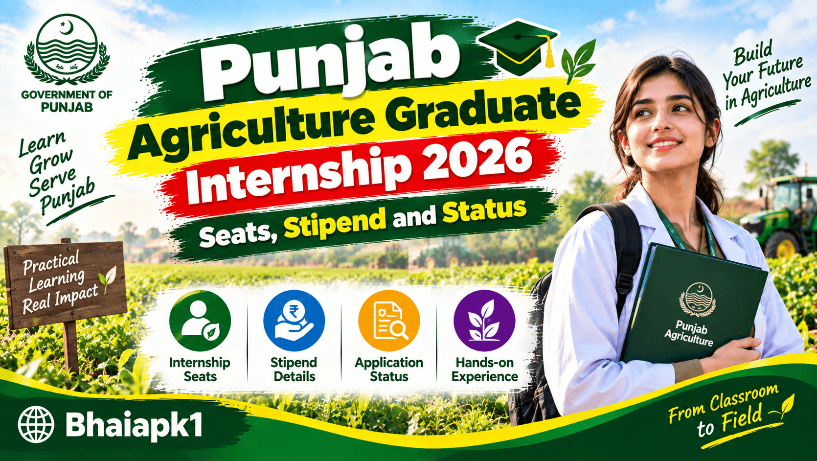 Punjab Agriculture Graduate Internship 2026: Seats, Stipend and Status